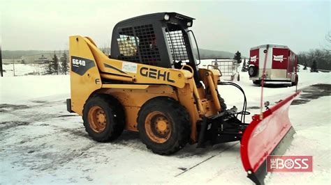 youtube boss skid steer plow|plow attachment for skid steer.